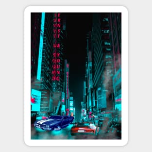 Car City Neon Synthwave Sticker